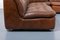 Vintage Modular Brown Leather Sofa, Italy, 1960s, Set of 4, Image 8