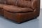 Vintage Modular Brown Leather Sofa, Italy, 1960s, Set of 4 9