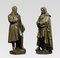 19th Century Chalked Bronzed Figures by Dopmeier, Set of 2 1
