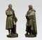 Gekreidete Bronzefiguren, 19. Jh. von Dopmeier, 2er Set 1