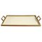 Rectangular Brass & White Lacquered Centerpiece Tray by Tommaso Barbi, Italy, 1970s, Image 1