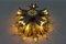 Italian Black and Gilt Metal Flush Mount, 1970s, Image 8