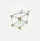 Italian Serving Bar Cart in Acrylic and Brass, 1970s 9