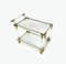 Italian Serving Bar Cart in Acrylic and Brass, 1970s 3