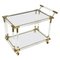 Italian Serving Bar Cart in Acrylic and Brass, 1970s 1