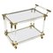 Italian Serving Bar Cart in Acrylic and Brass, 1970s, Image 1