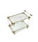 Italian Serving Bar Cart in Acrylic and Brass, 1970s 2