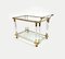 Italian Serving Bar Cart in Acrylic and Brass, 1970s 14