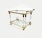 Italian Serving Bar Cart in Acrylic and Brass, 1970s, Image 14