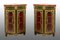 19th Century Napoleon III French Corner Cabinets in Lacquered and Gilded Wood, Set of 2 1