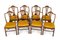 Hepplewhite 6 Dining Chairs and 2 Armchairs in Mahogany, 1890s, Set of 8 1