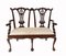 Chippendale Style Double Seat Bench in Mahogany 3