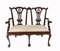 Chippendale Style Double Seat Bench in Mahogany, Image 3