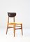 Mid-Century Swedish Skai & Velvet Chairs, 1950s, Set of 4, Image 4