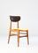 Schwedische Mid-Century Stühle aus Skai & Samt, 1950er, 4er Set 4