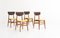 Mid-Century Swedish Skai & Velvet Chairs, 1950s, Set of 4, Image 1