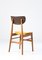 Schwedische Mid-Century Stühle aus Skai & Samt, 1950er, 4er Set 5