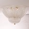 Vintage Italian Ceiling Light with Decorated Leaves in Murano Glass, 1980s 2