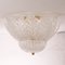 Vintage Italian Ceiling Light with Decorated Leaves in Murano Glass, 1980s, Image 2