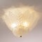 Vintage Italian Ceiling Light with Decorated Leaves in Murano Glass, 1980s 5