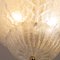 Italienische Vintage Deckenlampe mit verzierten Blättern aus Muranoglas, 1980er 9