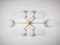 Stella Evening Polished Ceiling Lamp in Brass and Opaline Glass by Design for Macha 3