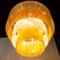 Large Italian Ceiling Light with Glass Rods and Pearl, 1980s 3