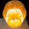 Large Italian Ceiling Light with Glass Rods and Pearl, 1980s, Image 3