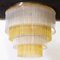 Large Italian Ceiling Light with Glass Rods and Pearl, 1980s 4