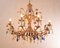 Large Burnished Eight Light Chandelier with Murano Glass Drops, 1990s, Image 3