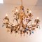 Large Burnished Eight Light Chandelier with Murano Glass Drops, 1990s 9