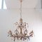 Large Burnished Eight Light Chandelier with Murano Glass Drops, 1990s 2