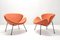Coral Orange Slice F437 Lounge Chairs by Pierre Paulin for Artifort, Set of 2 1