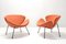 Coral Orange Slice F437 Lounge Chairs by Pierre Paulin for Artifort, Set of 2, Image 1