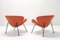 Coral Orange Slice F437 Lounge Chairs by Pierre Paulin for Artifort, Set of 2 2