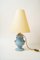 Art Deco Ceramic Table Lamp with Fabric Shade, Vienna, 1930s, Image 3