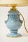 Lampe de Bureau Art Déco en Céramique avec Abat-Jour en Tissu, Vienna, 1930s 5