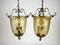 Large Vintage Hanging Lanterns in Gold-Plated Brass and Glass, France, 1970s, Set of 2 2