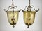 Large Vintage Hanging Lanterns in Gold-Plated Brass and Glass, France, 1970s, Set of 2, Image 2