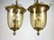 Large Vintage Hanging Lanterns in Gold-Plated Brass and Glass, France, 1970s, Set of 2, Image 4