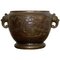 China Bronze Pot Cover with Palace Courtyard Scenes, 1900s 1