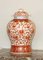 Large 19th Century Chinese Covered Vases in Withe and Red Porcelain, 1850s, Set of 2, Image 4