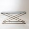 Late 20th Century Nickel-Plated Console Table with Glass Top 4