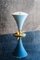 Italienische Mid-Century Tischlampe aus Metall & Glas von Gilardi & Barzaghi 2