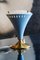 Italienische Mid-Century Tischlampe aus Metall & Glas von Gilardi & Barzaghi 3