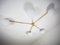 Stella Starfish Chrome Opaque Ceiling Lamp in Brass and Opaline Glass by Design for Macha, Image 2