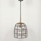Mid-Century German Ceiling Lamp in Iron and Clear Glass from Limburg, 1960s, Image 1