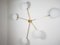 Stella Starfish Polished Ceiling Lamp in Brass and Opaline Glass by Design for Macha 2