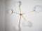 Stella Starfish Unpolished Opaque Ceiling Lamp in Brass and Opaline Glass by Design for Macha 3