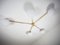 Stella Starfish Unpolished Balanced Ceiling Lamp in Brass and Opaline Glass by Design for Macha 3
